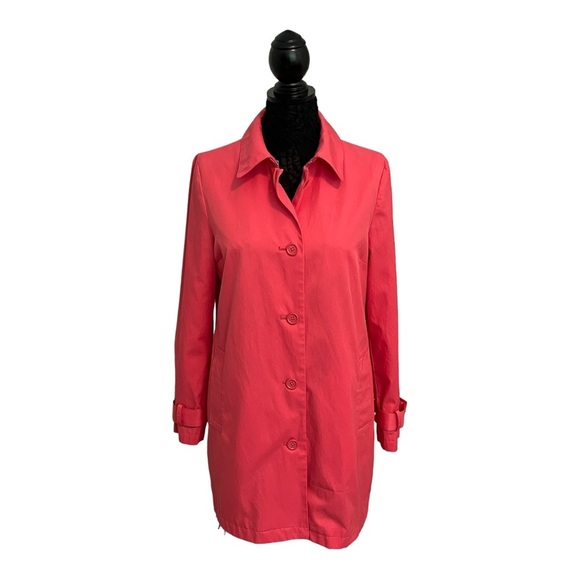 Trench Coat. Nice coral color. Size M - Picture 1 of 8